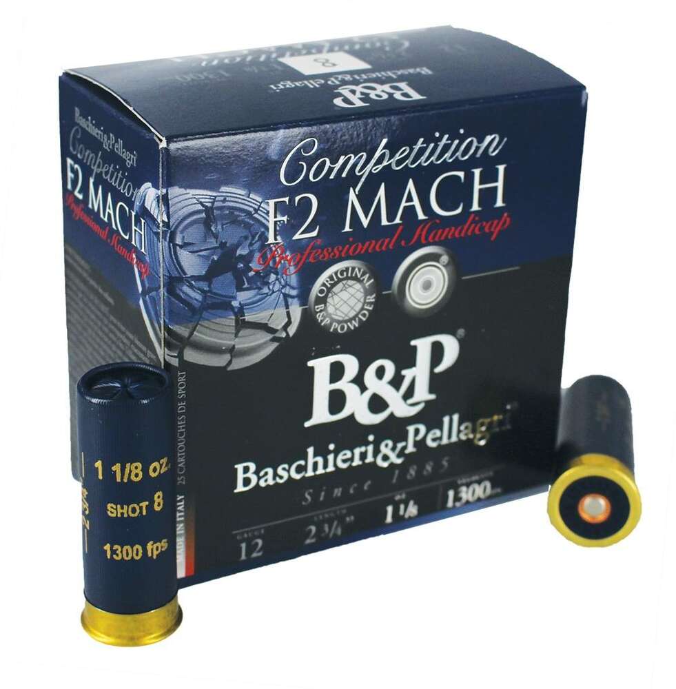 Ammunition Baschiere&Pellagri USA Inc. Ready Series 12Gauge Professional Handicap G 12 ga 2 3/4in 7/8oz-7.5 shot 1365fps 25 rd/box ammo